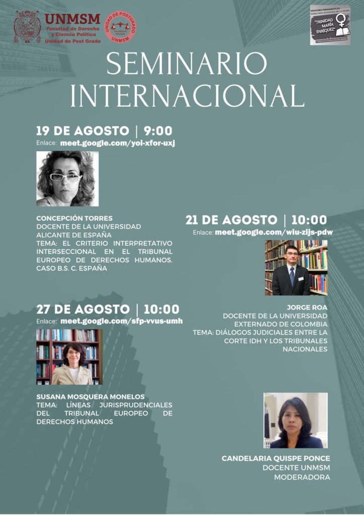 Participación Seminario Internacional de la Facultad de Derecho ...